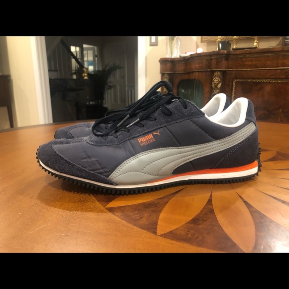 Puma Other - Puma Speeder LIKE NEW navy/gray leather/suede 12